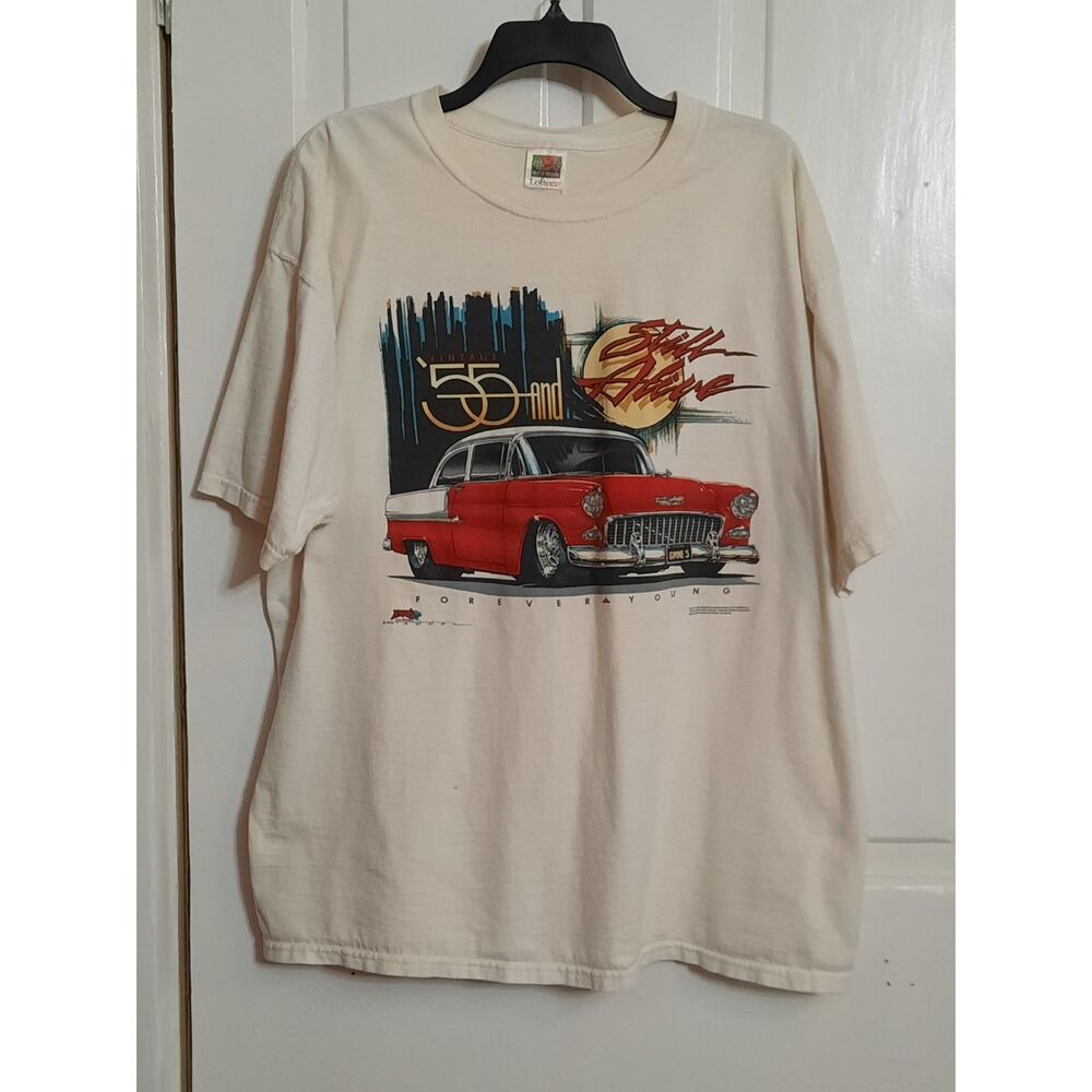 VTG 90s Chevrolet '55 Bel Air Classic Car Culture Graphic Tee Andy's Tees XL